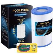 POOLPURE PDM30 front view showing oval cartridge and labeling for easy identification