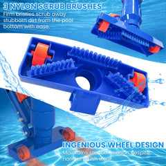 Poolvio deep mesh skimmer net scooping leaves providing fast surface cleanup