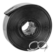 Poolvio front packaging showing hose and included clamps for easy setup