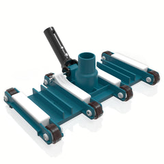POOLWHALE 14" vacuum head front view showing wide cleaning face for fast debris pickup