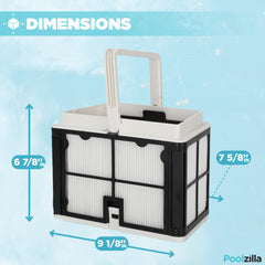 Poolzilla filter installed inside robotic cleaner demonstrating easy swap benefit