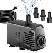 POPOSOAP pump front view showing compact design and clear labeling, great for small fountains