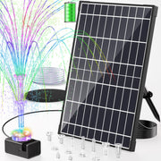 POPOSOAP front view showing pump and solar panel, highlights easy setup