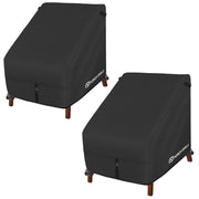 Porch Shield front view showing full chair coverage and weather protection