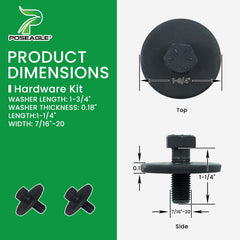 POSEAGLE included bolts and washers ready for straightforward installation
