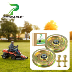 POSEAGLE close-up of pulley face showing smooth machined surface, reduces belt wear
