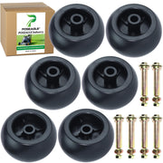 POSEAGLE front view of 6-pack deck wheels showing complete set and packaging benefit: ready replacement