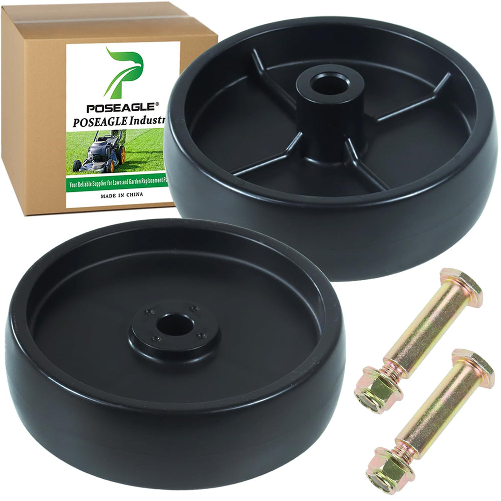 POSEAGLE front view of two deck wheels showing OEM-style fit and easy replacement