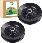 POSEAGLE front view of two replacement pulleys showing clean finish and fit