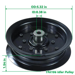 POSEAGLE side profile of 532196106 pulley showing bore and outer diameter benefit