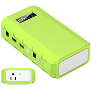 powkey front view showing AC outlet and charging versatility