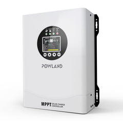 POWLAND controller front panel view showing ports and sturdy housing for reliable installation