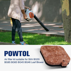 Powtol air filter close-up showing breathable media for better airflow