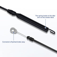 Powtol full-length cable laid out to show 75" inner wire and 59" conduit