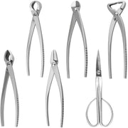 ppkbbeb front view of six bonsai tools showing organized set and easy access