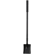 Pragmatist square shovel front view showing compact black design and durability
