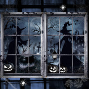 Preboun front view witch cover showing bold silhouette and instant Halloween curb appeal