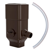 Prestantious front view installed on downspout showing neat diversion and water savings