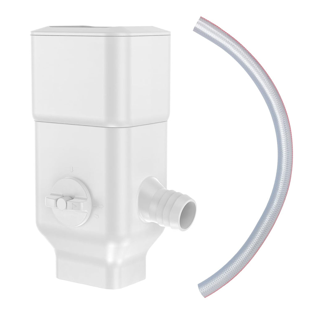 Prestantious front view showing diverter unit and clean design benefit