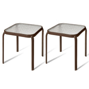 PROLISOK bronze front view showing compact square table and elegant finish