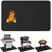 Protebox front view of under-grill mat showing full coverage and protection