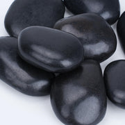 Pulovin front of bag showing 20 lbs and polished black stones for neat presentation