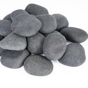 Pulovin front-of-bag showing 20 lb river rocks and labeling, highlighting convenience