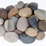 Pulovin front of bag showing 20 lb natural river rocks and clear labeling benefit