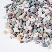 Pulovin front packaging showing 5 lb bag and mixed-color pebbles for easy identification and storage