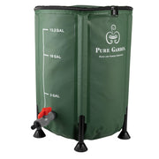 Pure Garden front view of rain barrel showing capacity and color for easy identification