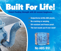 Push Industries FlexiSpout clamp and hose connection demonstrating easy tool-free install