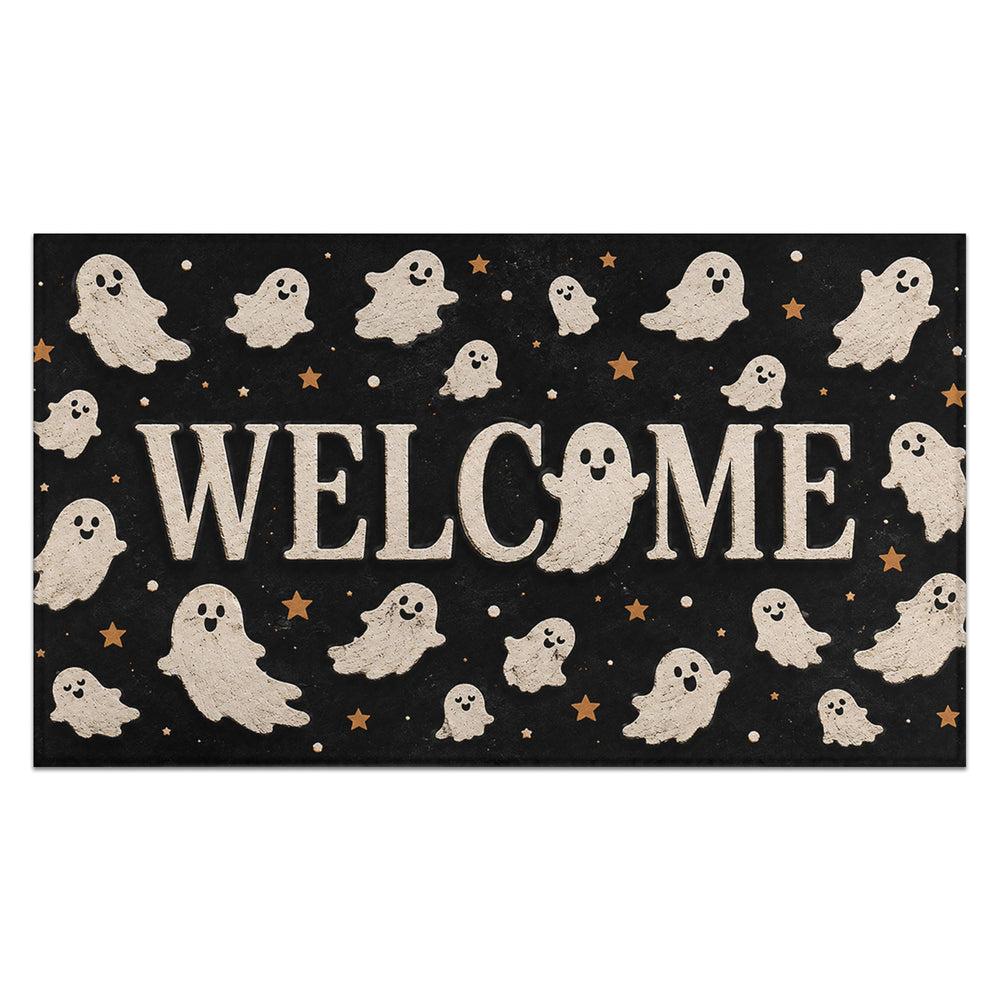 Putware front view showing full Halloween welcome design and curb appeal