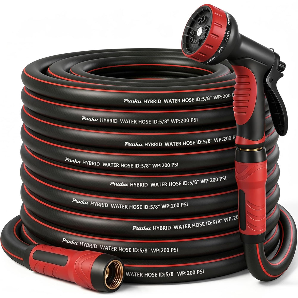 PUUKU front view showing hose length and clean packaging for quick selection