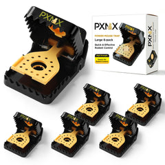 PXMX front packaging showing six heavy-duty traps and clear features
