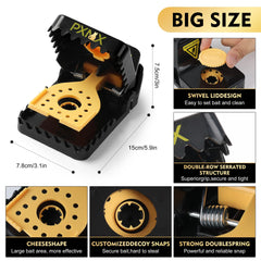 PXMX trigger plate closeup showing large sensitive surface for better catches