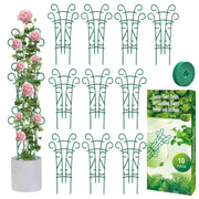 Qaobo trellis front view showing full height and elegant vine design, enhances vertical growth