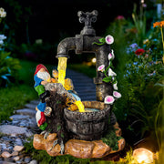 QCF gnome front view showing whimsical design and outdoor charm