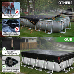 QH.HOME edge hanging ring detail demonstrating secure sandbag attachment
