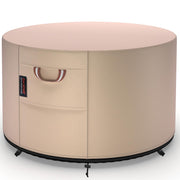 QH.HOME front view of 36-inch cover protecting fire pit, durable protection