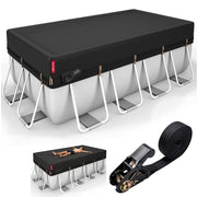 QH.HOME front view of packaged 16x32ft cover showing fit and contents
