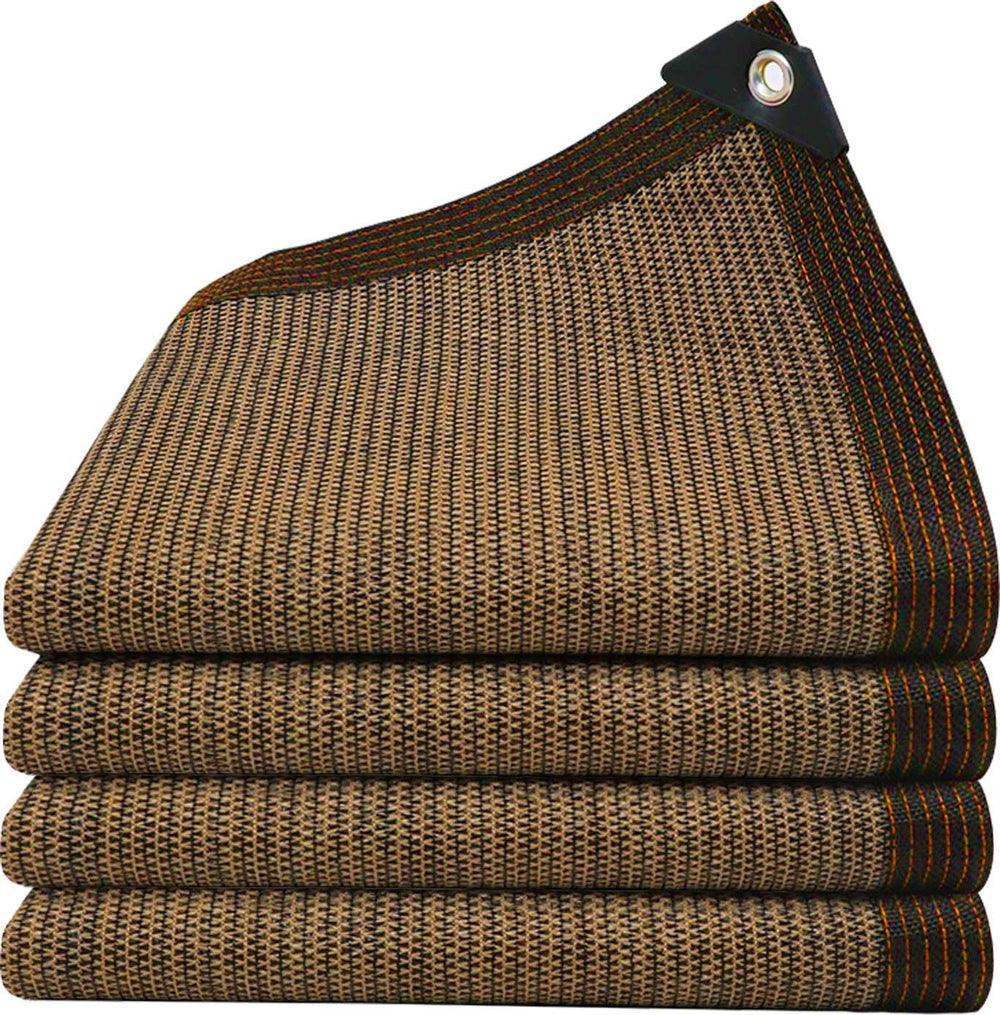 QHAIYYBF front view of 12x12ft shade cloth showing full coverage benefit