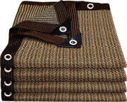 QHAIYYBF front view of 6x20 ft shade cloth showing full coverage and cooling benefit