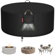 QH.HOME front view of 60 inch fire pit cover showing full protective fit