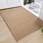QiCaiJia brown mat front view showing neat fit and clean look