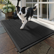QiCaiJia front view of outdoor mat showing durable surface and clean edge