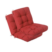 QILLOWAY front view showing red cushion set and immediate seating appeal