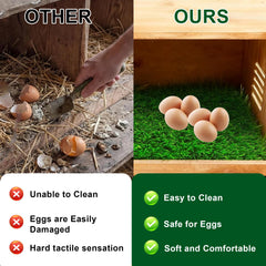 Qntoier trimmed pad fitted into a wooden nest box for a neat fit