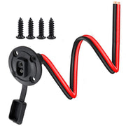 QOFOWIN front view showing sidewall SAE socket and plug, durable mount benefit