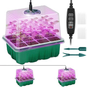 Qoolife front view two-pack showing compact greenhouse and benefits of space-saving