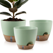 QRRICA front view of 12, 10, 9 inch pots showing modern styling and space-saving benefit